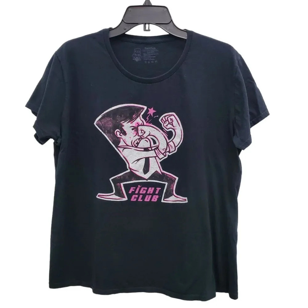 TeeVillain Woman's Black Fight Club Notre Dame Irish Parody Graphic‎ Tee XXXL